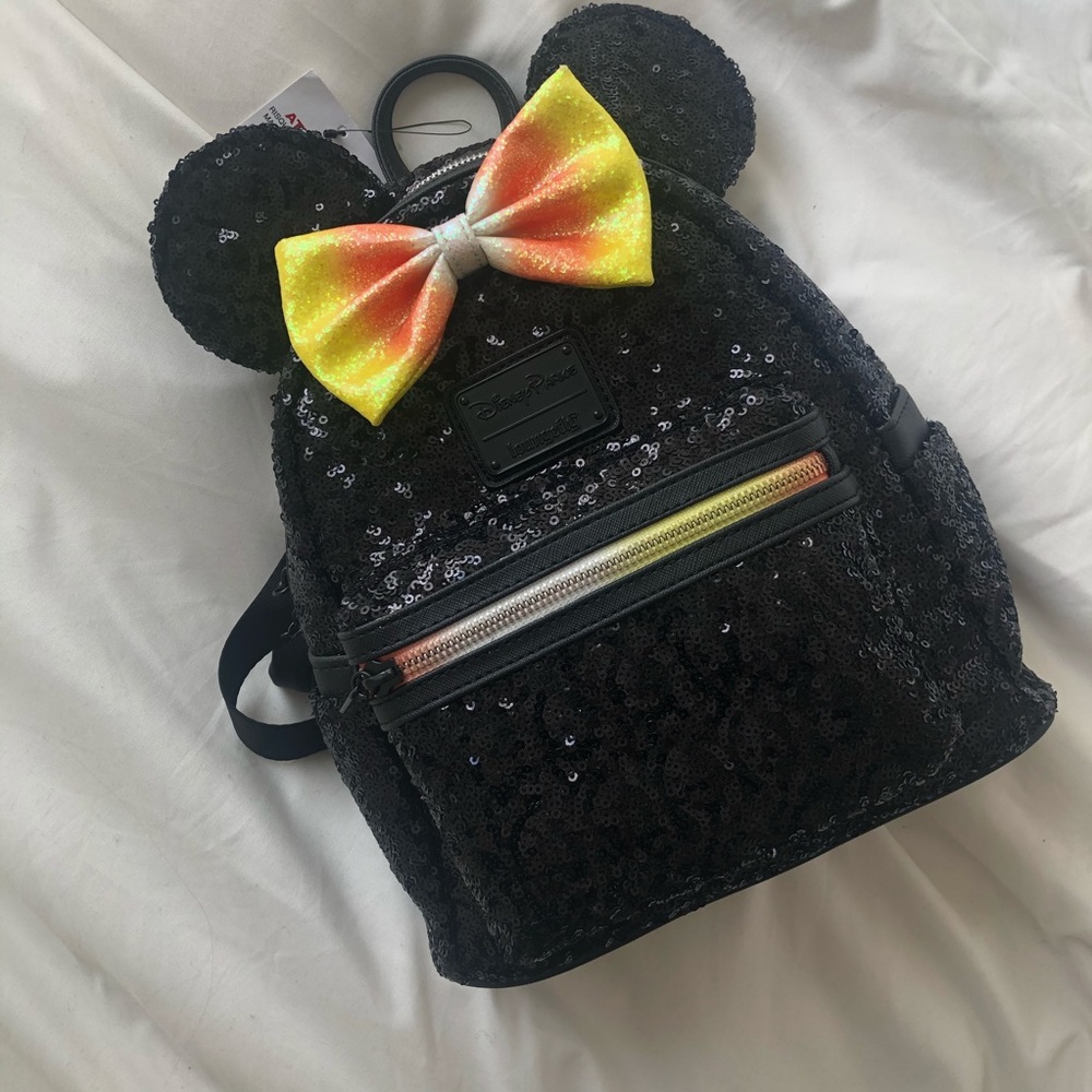 Disney Minnie Mouse Candy Corn Bow Mini Backpack